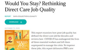 Article rethinking direct care job quality
