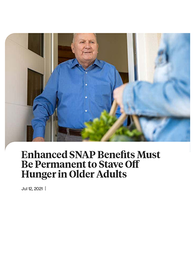 Image of Enhanced SNAP Benefits Must Be Permanent to Stave Off Hunger in Older Adults PDF