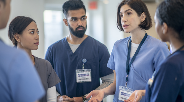 Group of nurses talking